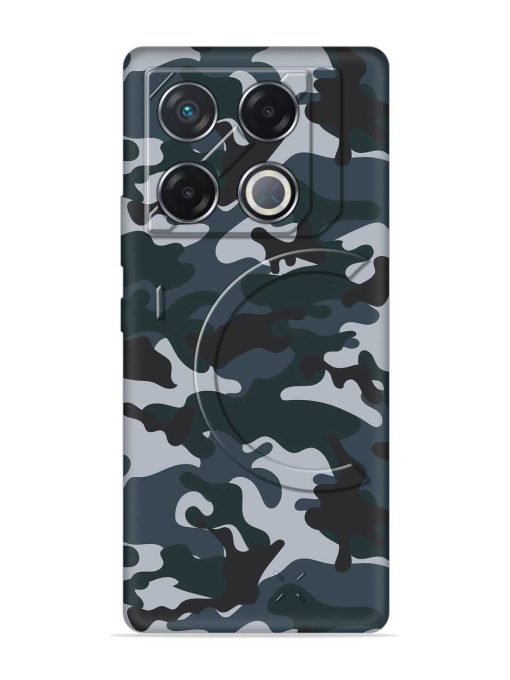 Dark Blue Army Military Art Embossed Soft Silicone Case for Infinix Gt 20 Pro (5G) Zapvi