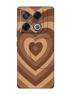 Brown Heart Embossed Soft Silicone Case for Infinix Gt 20 Pro (5G)