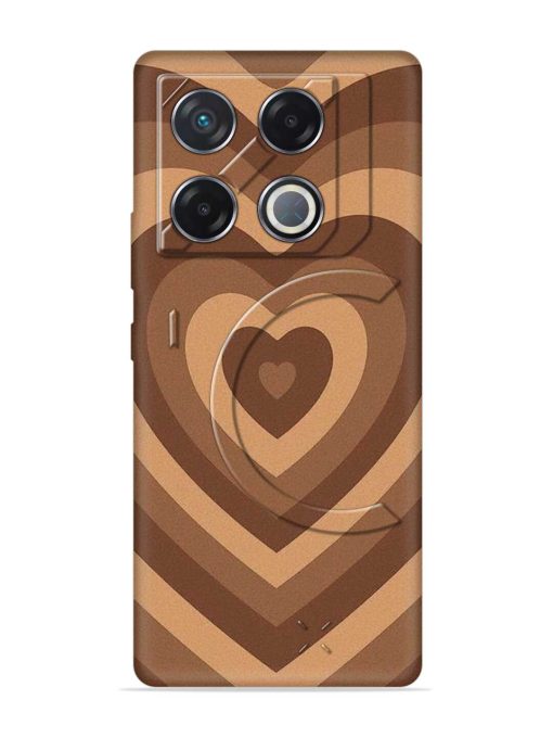 Brown Heart Embossed Soft Silicone Case for Infinix Gt 20 Pro (5G) Zapvi