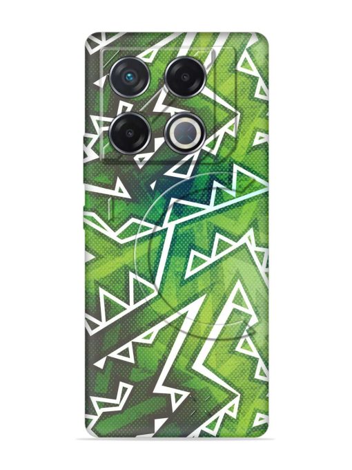 Green Graffiti Seamless Embossed Soft Silicone Case for Infinix Gt 20 Pro (5G) Zapvi