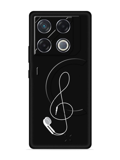 Music Earphone Vector Embossed Soft Silicone Case for Infinix Gt 20 Pro (5G) Zapvi