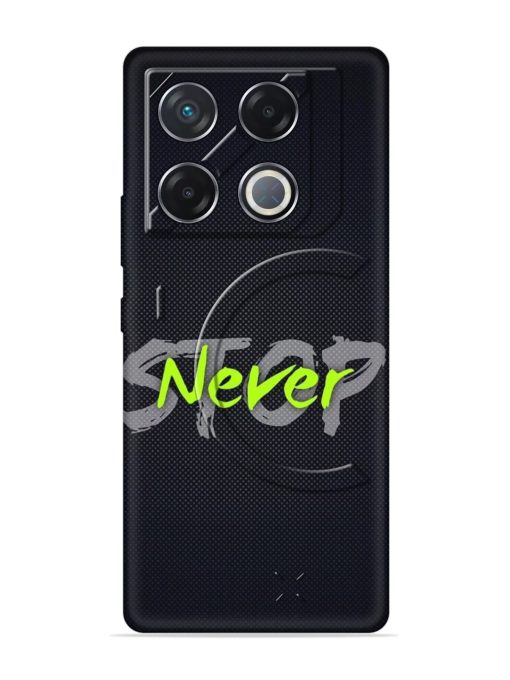 Never Stop Embossed Soft Silicone Case for Infinix Gt 20 Pro (5G) Zapvi