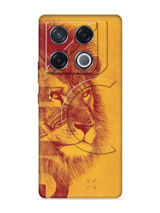 Gold Lion Crown Art Embossed Soft Silicone Case for Infinix Gt 20 Pro (5G) Zapvi