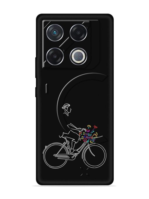 Minimalist Cycle Art Embossed Soft Silicone Case for Infinix Gt 20 Pro (5G) Zapvi