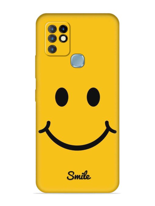 Yellow Smiley Embossed Soft Silicone Case for Infinix Hot 10