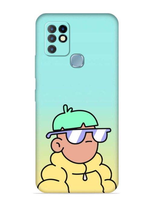 Doodles Cool Character Embossed Soft Silicone Case for Infinix Hot 10