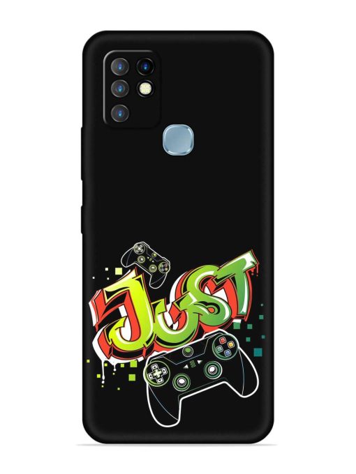 Graffiti Gamepad Illustration Embossed Soft Silicone Case for Infinix Hot 10