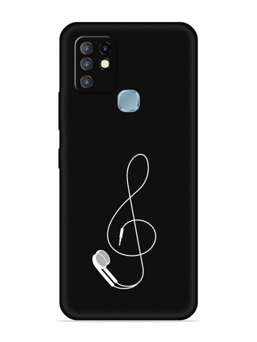 Music Earphone Vector Embossed Soft Silicone Case for Infinix Hot 10