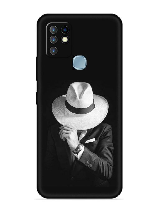 Men Under Hat Embossed Soft Silicone Case for Infinix Hot 10