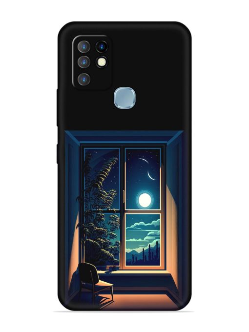 Night View At Window Embossed Soft Silicone Case for Infinix Hot 10