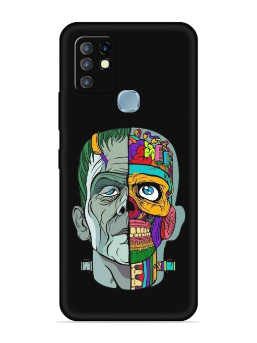 Men Vs Skull Embossed Soft Silicone Case for Infinix Hot 10