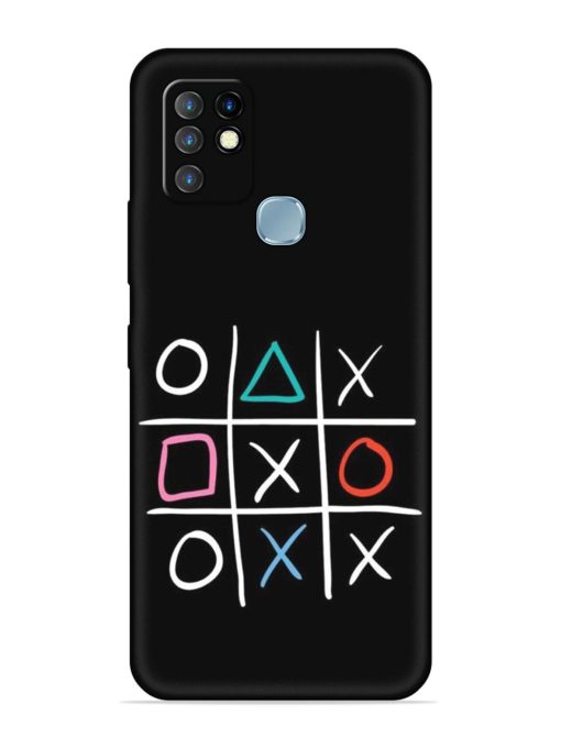 Super Neon Tic-Tac-Toe Embossed Soft Silicone Case for Infinix Hot 10 Zapvi