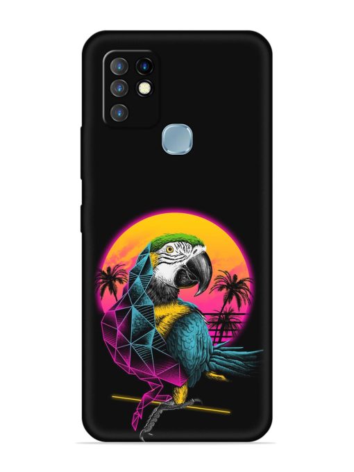 Rad Parrot Embossed Soft Silicone Case for Infinix Hot 10