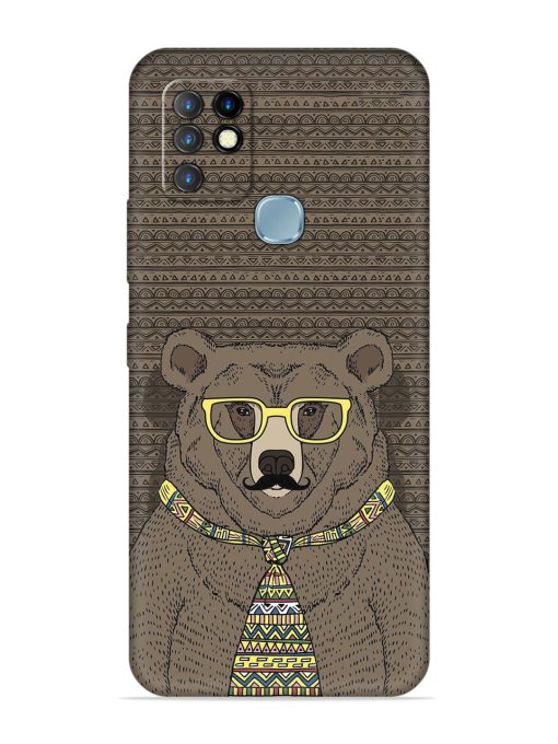 Grizzly Bear Embossed Soft Silicone Case for Infinix Hot 10