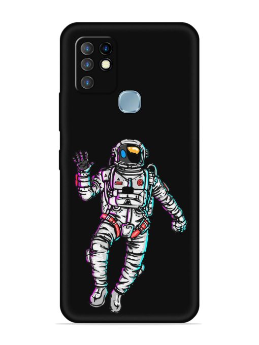 Spaceman Embossed Soft Silicone Case for Infinix Hot 10 Zapvi