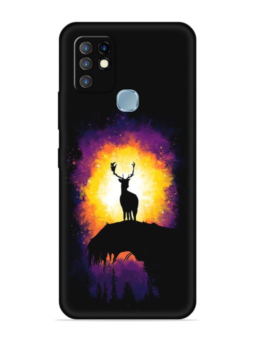 Elk Animal Art Embossed Soft Silicone Case for Infinix Hot 10