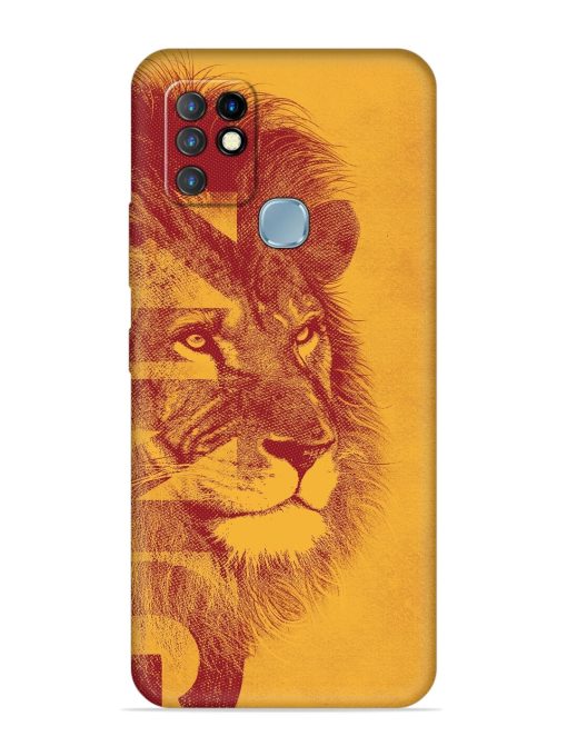 Gold Lion Crown Art Embossed Soft Silicone Case for Infinix Hot 10