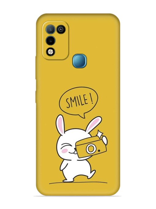 Hey Smile Please Embossed Soft Silicone Case for Infinix Hot 10 Play Zapvi