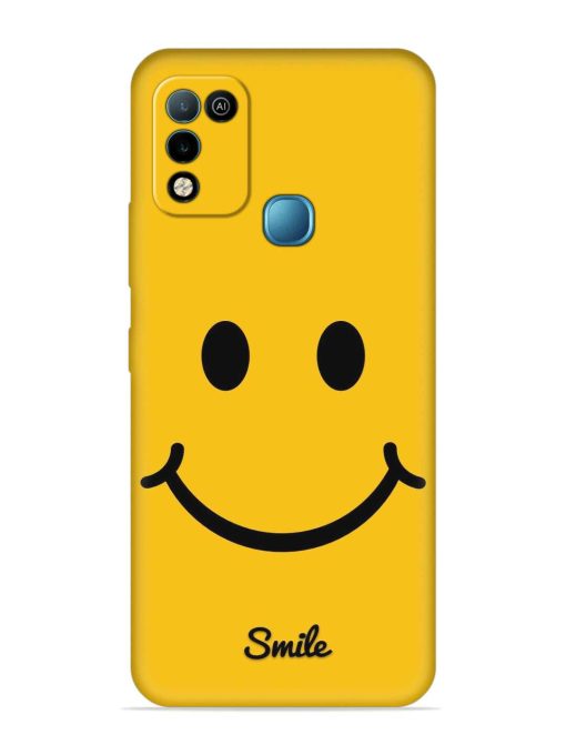 Yellow Smiley Embossed Soft Silicone Case for Infinix Hot 10 Play Zapvi