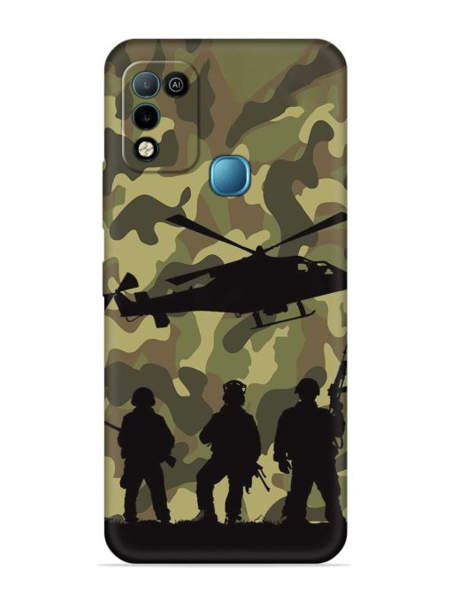 Army Heros Embossed Soft Silicone Case for Infinix Hot 10 Play