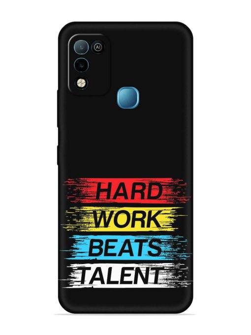 Hard Work Beats Embossed Soft Silicone Case for Infinix Hot 10 Play