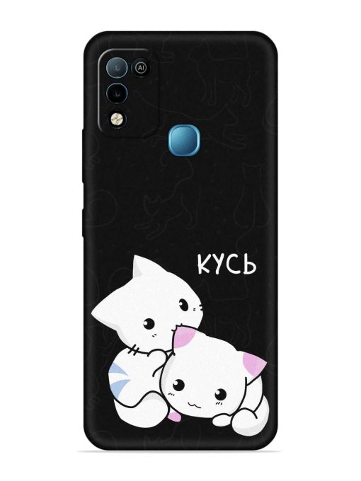 Kycb Cat Embossed Soft Silicone Case for Infinix Hot 10 Play Zapvi