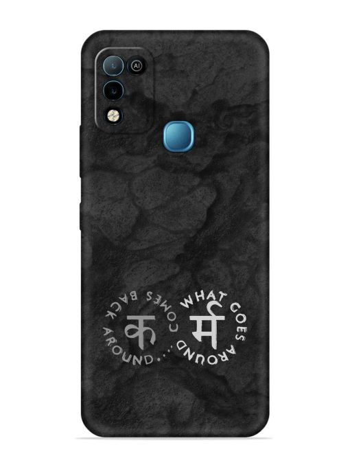 Karma Hindi Word Embossed Soft Silicone Case for Infinix Hot 10 Play