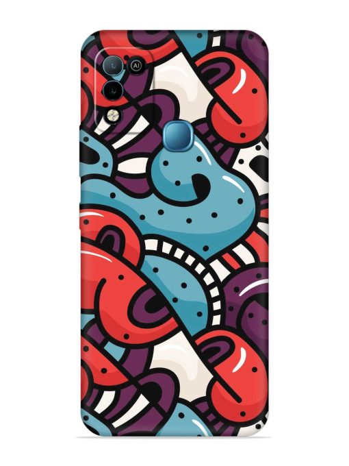 Seamless Backdrop Colorful Embossed Soft Silicone Case for Infinix Hot 10 Play