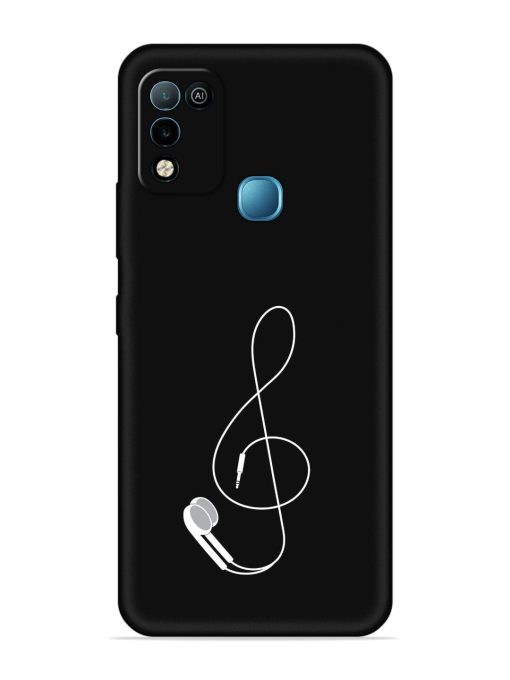 Music Earphone Vector Embossed Soft Silicone Case for Infinix Hot 10 Play Zapvi