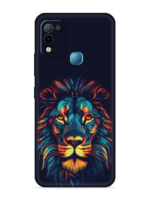 Colorful Lion Embossed Soft Silicone Case for Infinix Hot 10 Play