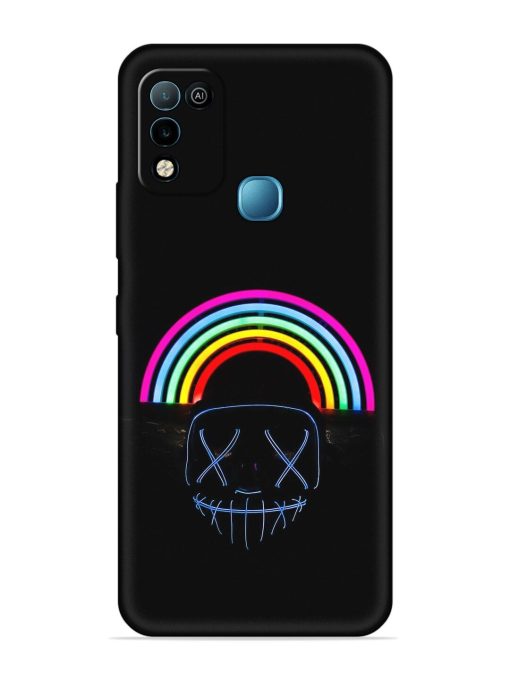 Mask Rainbow Embossed Soft Silicone Case for Infinix Hot 10 Play Zapvi