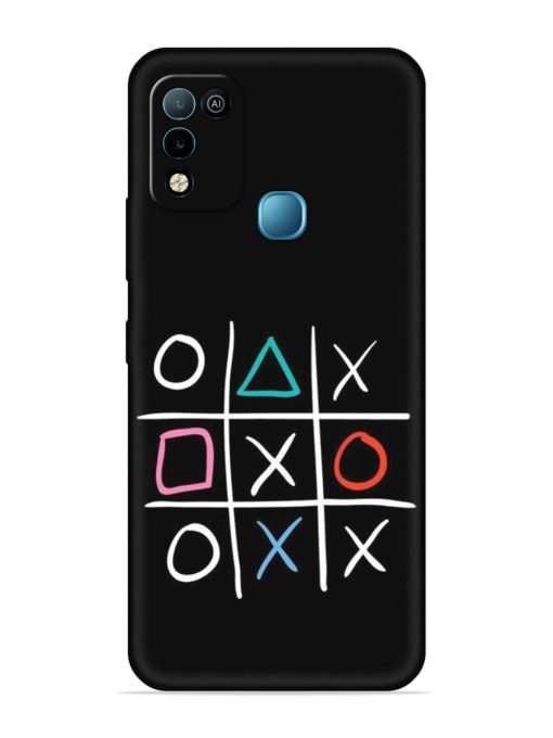 Super Neon Tic-Tac-Toe Embossed Soft Silicone Case for Infinix Hot 10 Play Zapvi