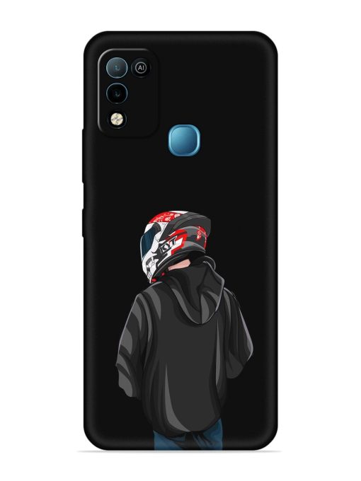 Motorcycle Rider Embossed Soft Silicone Case for Infinix Hot 10 Play Zapvi