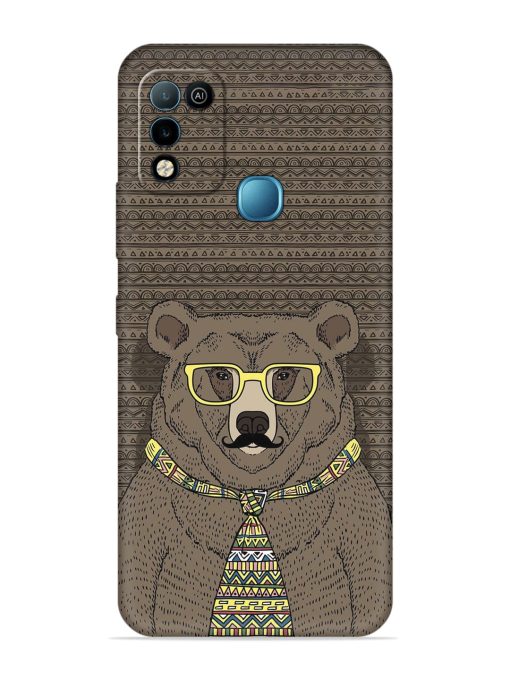 Grizzly Bear Embossed Soft Silicone Case for Infinix Hot 10 Play