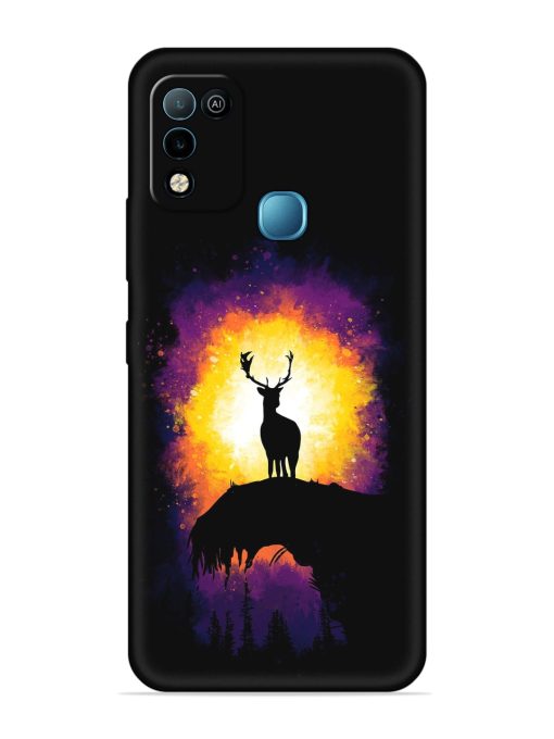 Elk Animal Art Embossed Soft Silicone Case for Infinix Hot 10 Play Zapvi