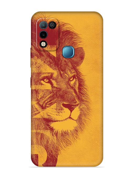 Gold Lion Crown Art Embossed Soft Silicone Case for Infinix Hot 10 Play Zapvi