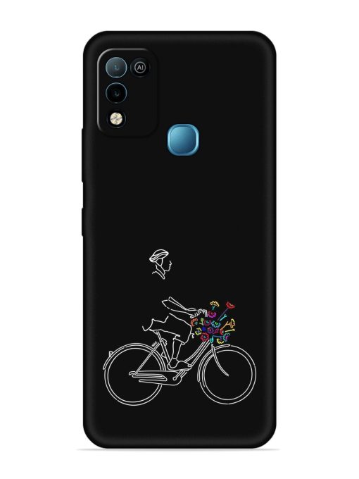 Minimalist Cycle Art Embossed Soft Silicone Case for Infinix Hot 10 Play Zapvi