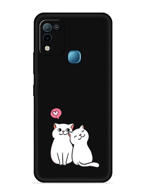 Cute Loving Cats Embossed Soft Silicone Case for Infinix Hot 10 Play Zapvi