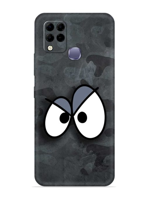 Big Eyes Night Mode Embossed Soft Silicone Case for Infinix Hot 10S