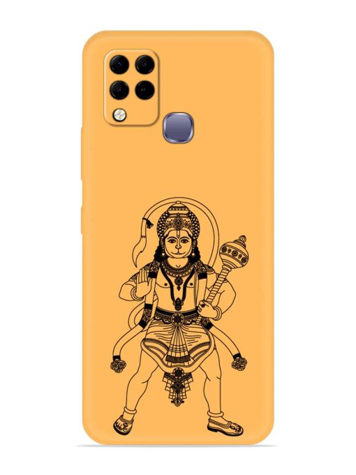 Indian God Hanuman Embossed Soft Silicone Case for Infinix Hot 10S