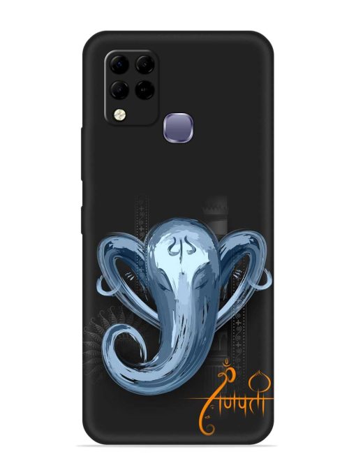 Illustration Lord Ganpati Embossed Soft Silicone Case for Infinix Hot 10S