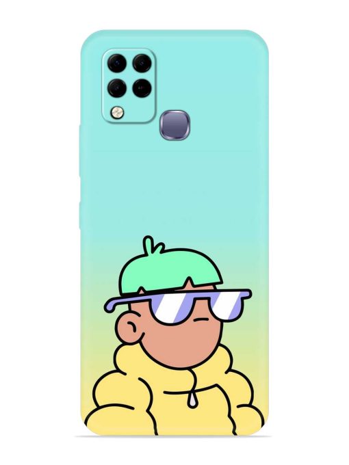 Doodles Cool Character Embossed Soft Silicone Case for Infinix Hot 10S