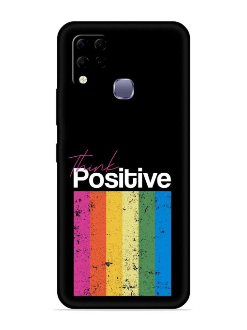 Think Positive Typography Embossed Soft Silicone Case for Infinix Hot 10S