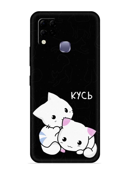 Kycb Cat Embossed Soft Silicone Case for Infinix Hot 10S