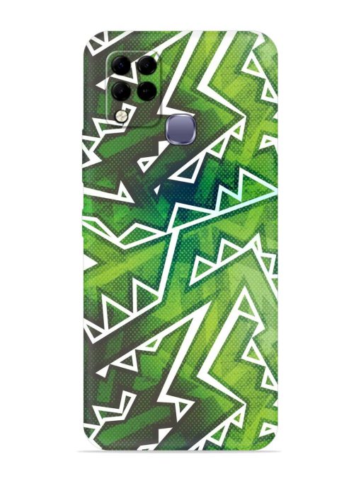 Green Graffiti Seamless Embossed Soft Silicone Case for Infinix Hot 10S Zapvi