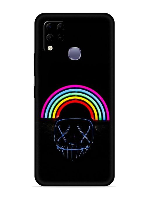 Mask Rainbow Embossed Soft Silicone Case for Infinix Hot 10S