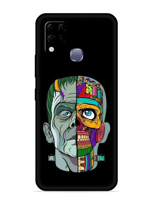 Men Vs Skull Embossed Soft Silicone Case for Infinix Hot 10S