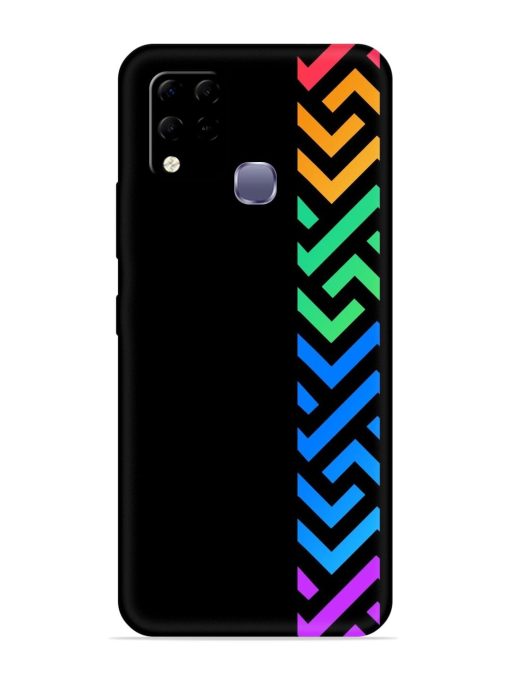 Colorshape Stripes Embossed Soft Silicone Case for Infinix Hot 10S Zapvi