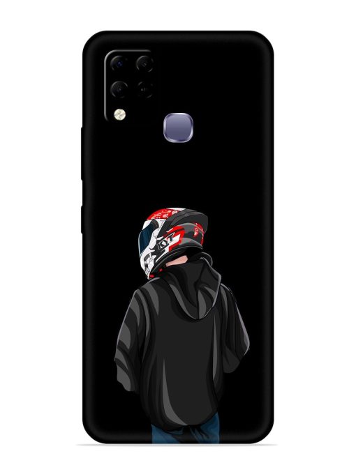 Motorcycle Rider Embossed Soft Silicone Case for Infinix Hot 10S