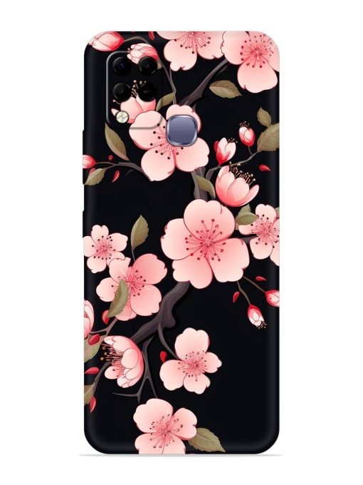 Cherry Blossom Embossed Soft Silicone Case for Infinix Hot 10S